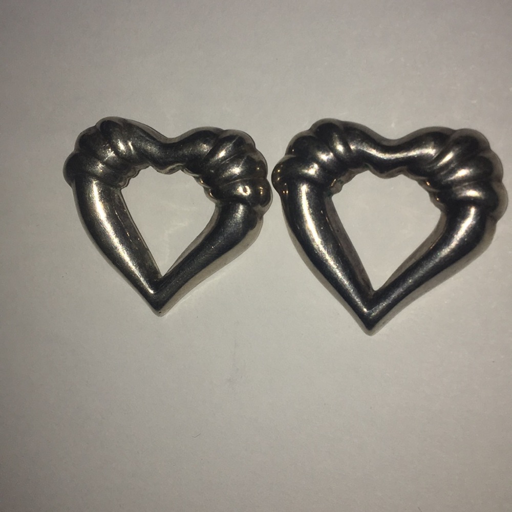 Sterling silver heart earrings
